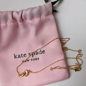 Kate Spade Gold Tone Loved Me Knot Necklace